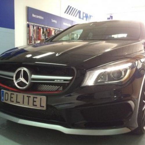 Estrella mercedes con iluminación led, instalación profesional